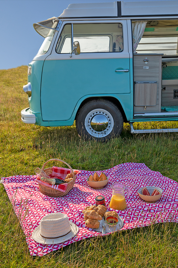 Picnic and Classic VW Camper Van